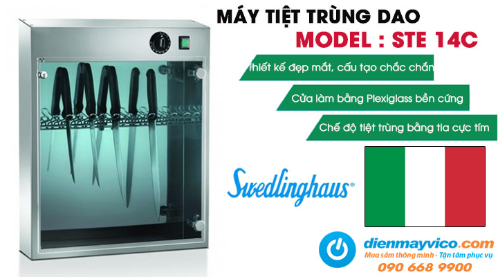 Mẫu máy tiệt trùng dao Swedlinghaus STE 14C