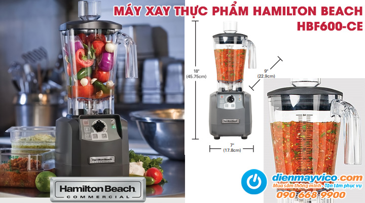 Mẫu máy xay thực phẩm Hamilton Beach HBF600-CE 1.8L