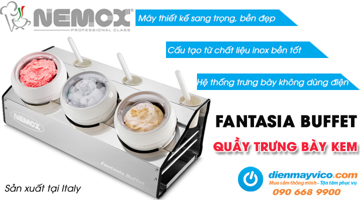 Tổng quan về mẫu quầy trưng bày kem Nemox FANTASIA BUFFET