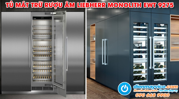 Mẫu tủ mát trữ rượu âm Liebherr Monolith EWT 9275