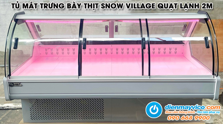 Mẫu tủ mát trưng bày thịt Snow Village Quạt lạnh 2m