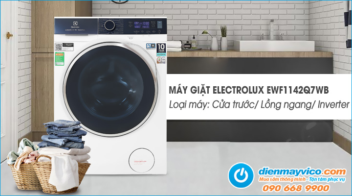 Máy giặt Electrolux Inverter EWF1142Q7WB phù hợp cho 6-7 người dùng