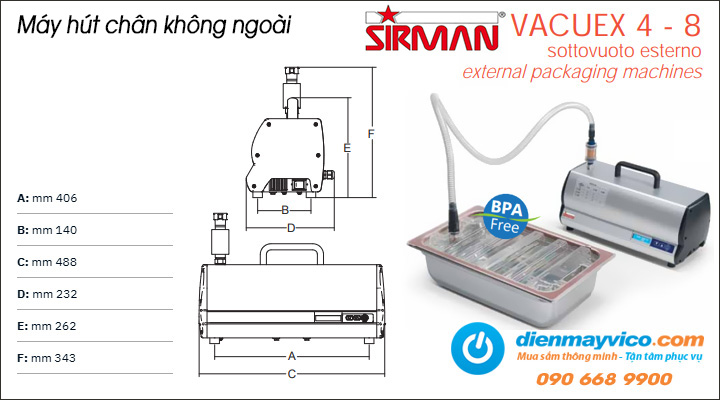 Máy hút chân không ngoài hãng Sirman