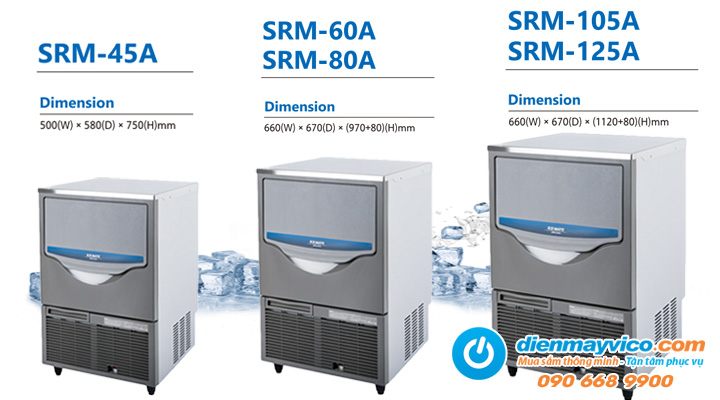 Máy làm đá viên Hoshizaki dòng SRM Dice Ice