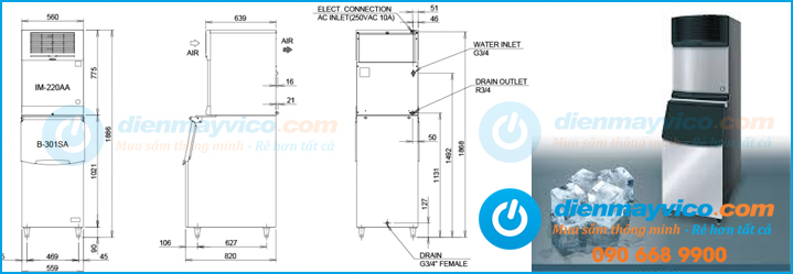may-lam-da-vien-Hoshizaki-IM-220AA-6.jpg Máy làm đá cao cấp chuyên sử dụng cho nhà hàng 5 sao