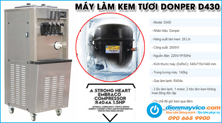 Máy làm kem tươi Donper D430