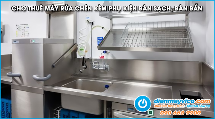 Cho thuê máy rửa chén có kèm phụ kiện