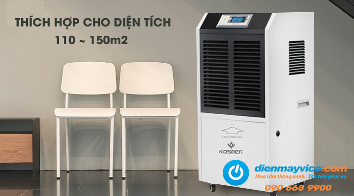 Mô tả Máy hút ẩm công nghiệp Kosmen KM-100S