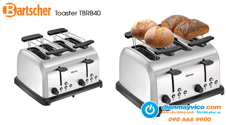 Mô tả Máy nướng bánh mì BartsCher Toaster TBRB40