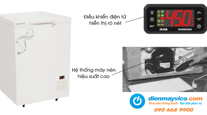 Mô tả về tính năng Tủ cấp đông âm sâu Elcold LAB11