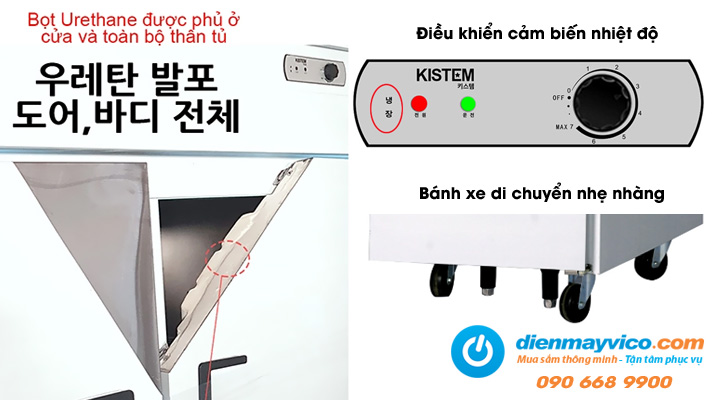 Mô tả đặc điểm Tủ đông inox 4 cánh Kistem KIS-XD45F