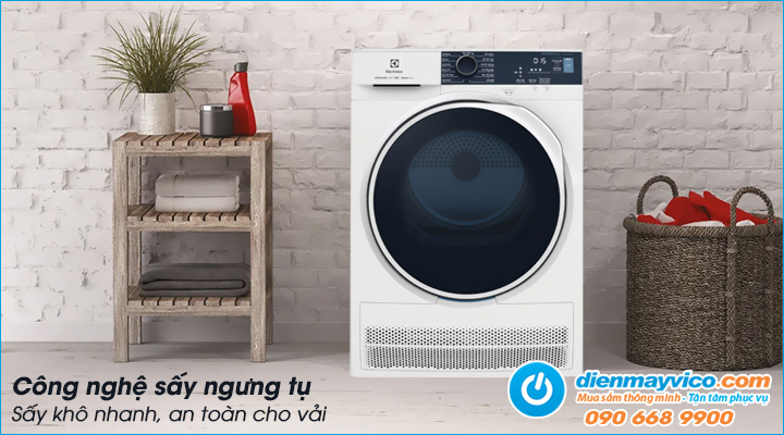 Mô tả về Máy sấy ngưng tụ Electrolux EDC804P5WB