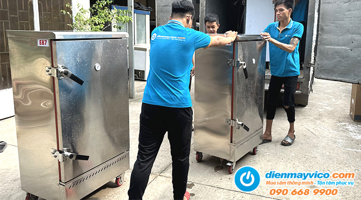 Mô tả sản phẩm Thanh lý tủ nấu cơm công nghiệp 12 khay dùng điện