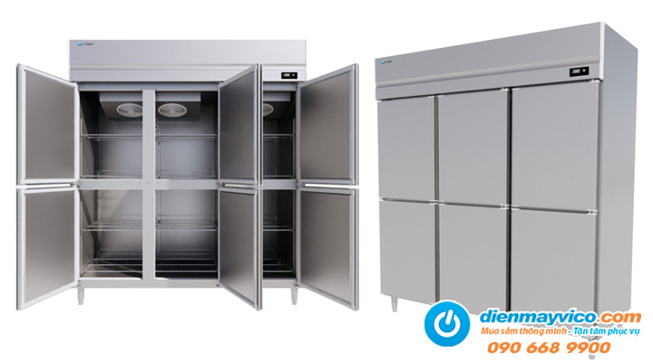 Mô tả về Tủ đông đứng 6 cánh inox Icymax IUF-6S188 1750L