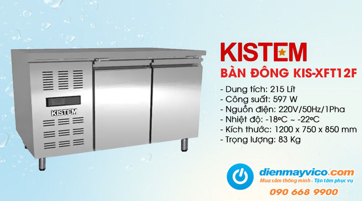 Bàn đông inox Kistem KIS-XFT12F 1m2