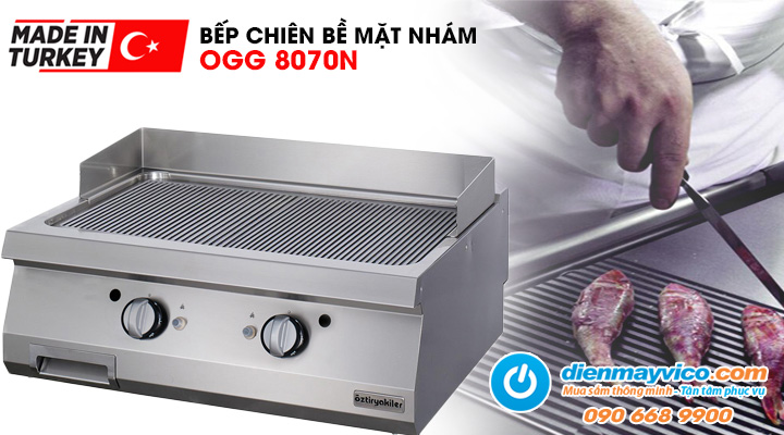 Bếp chiên nhám đôi Ozti OGG 8070N