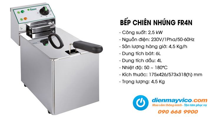 Bếp chiên nhúng điện Fimar FR4N