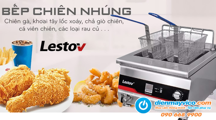 Bếp chiên nhúng đôi Lestov LT-TZL-B105