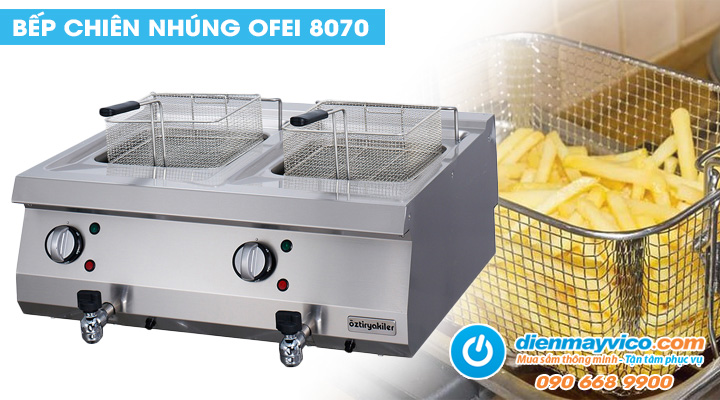 Bếp chiên nhúng đôi Ozti OFEI 8070