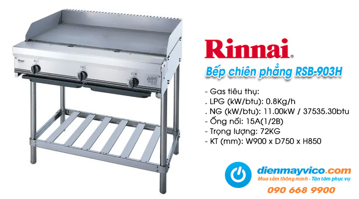 Bếp chiên phẳng dùng gas Rinnai RSB-903H