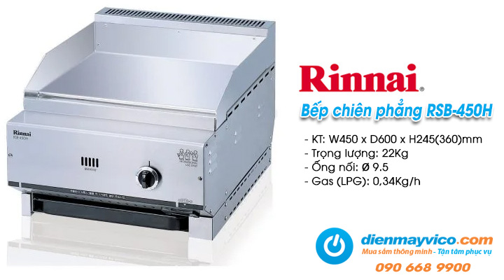 Bếp chiên phẳng dùng gas Rinnai RSB-450H