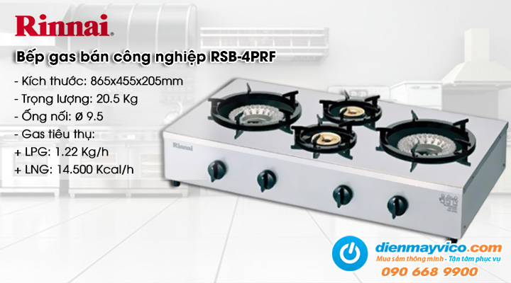 Bếp gas bán công nghiệp Rinnai RSB-4PRF