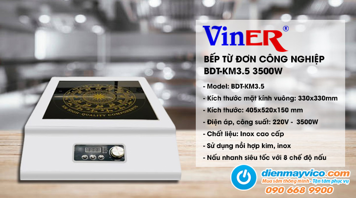 Bếp từ đơn công nghiệp Viner BDT-KM3.5
