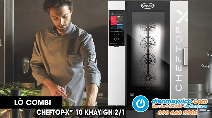 Lò nướng hấp đa năng Unox CHEFTOP-X™ 10 Khay GN 2/1