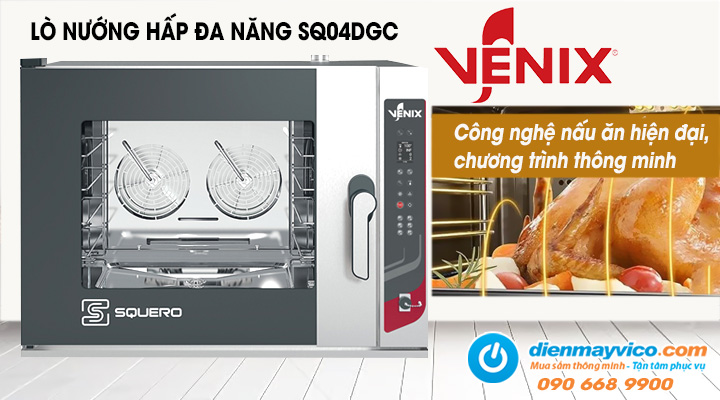 Lò nướng hấp đa năng 4 khay Venix SQ04DGC