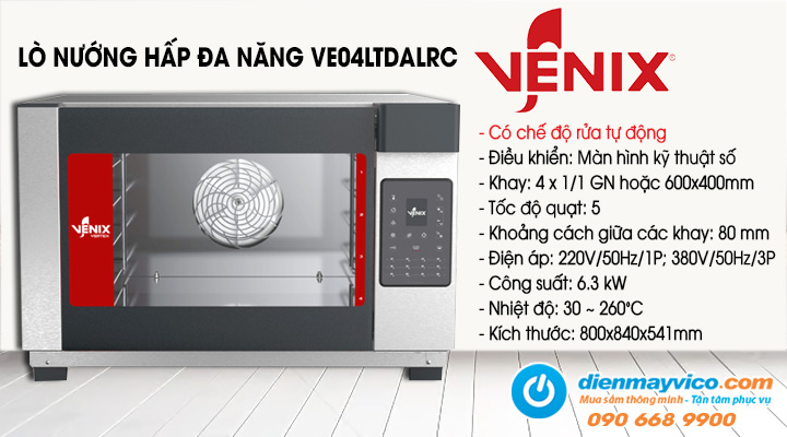 Lò nướng hấp đa năng 4 khay Venix VE04LTDALRC