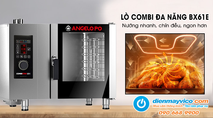 Lò nướng hấp đa năng ANGELO PO BX61E