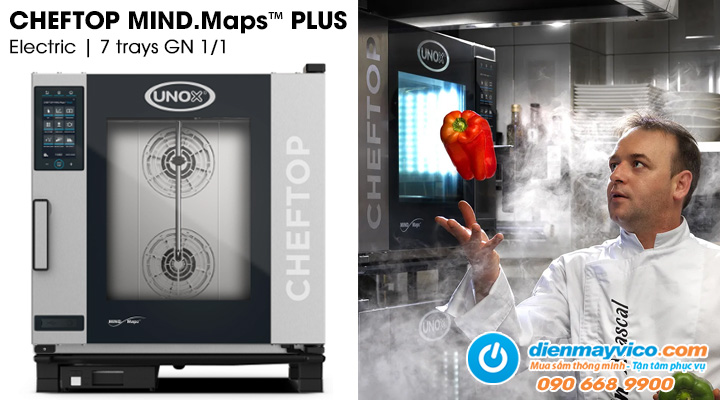 Lò nướng hấp đa năng Unox CHEFTOP MIND.Maps™ PLUS 7 Khay