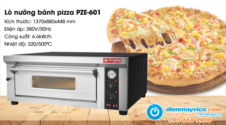 Lò nướng pizza 1 tầng dùng điện Hongling PZE-601