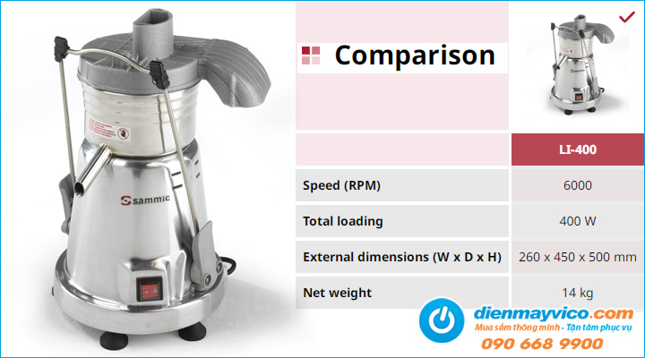 Máy ép trái cây Sammic LI-400