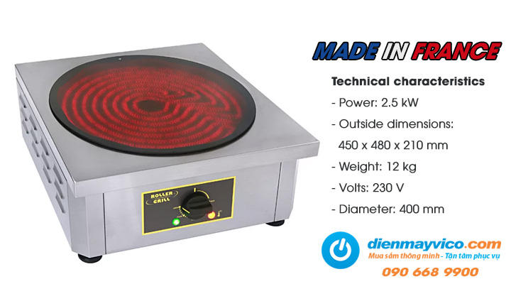 Máy nướng hâm nóng bánh crepe Roller Grill CVE 400