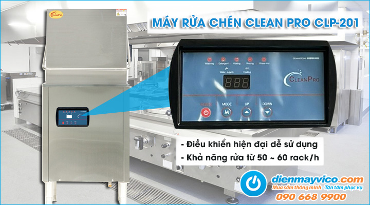 Máy rửa chén công nghiệp Clean Pro CLP-201