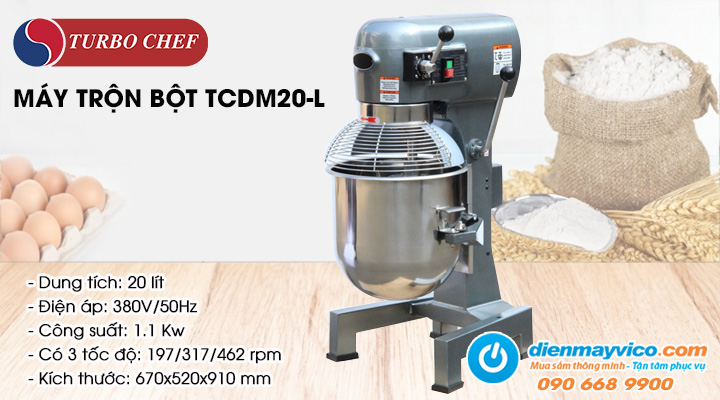 Máy trộn bột Turbo Chef TCDM20-L 20 Lít