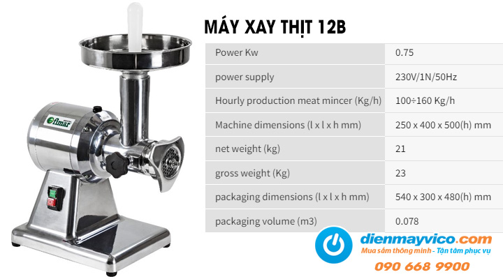 Máy xay thịt công nghiệp Fimar 12B