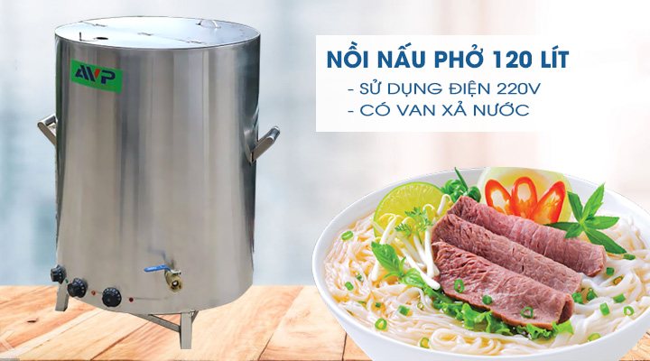 Nồi nấu phở công nghiệp 120 lít