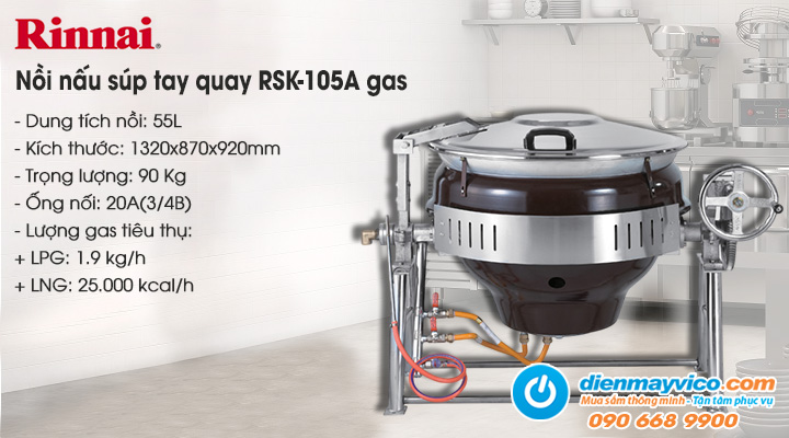 Nồi nấu súp tay quay Rinnai RSK-105A