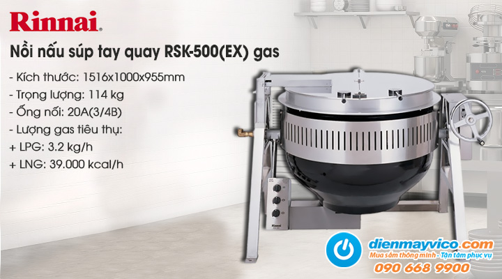 Nồi nấu súp tay quay Rinnai RSK-500(EX)