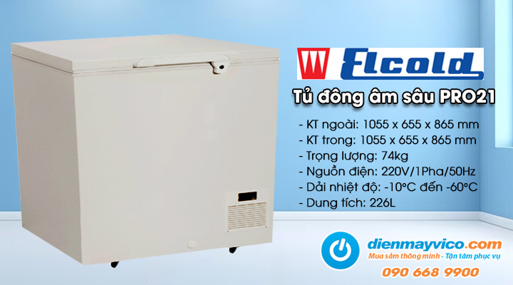 Tủ cấp đông âm sâu Elcold PRO21