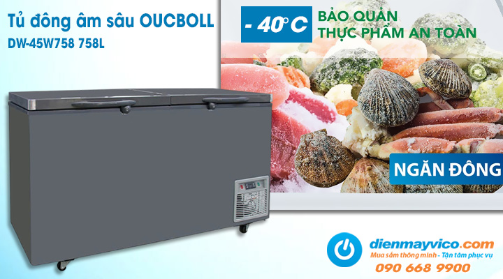 Tủ cấp đông âm sâu OUCBOLL DW-45W758 758L