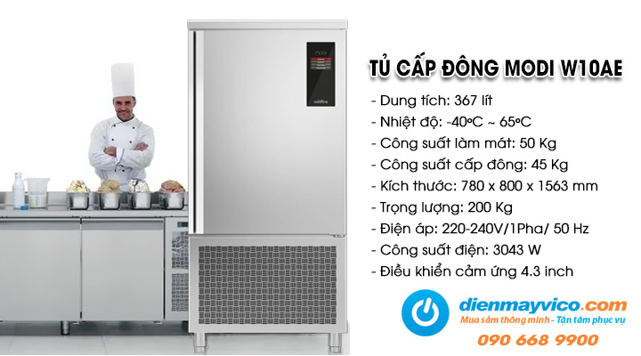 Tủ cấp đông nhanh Coldline Modi W10AE