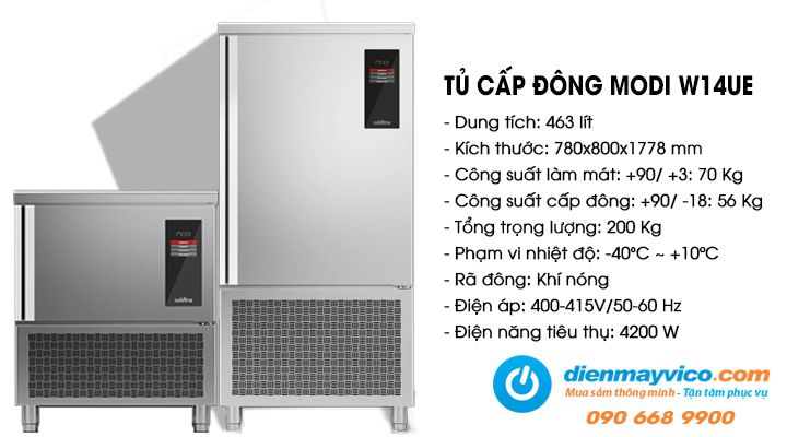 Tủ cấp đông nhanh Coldline Modi W14UE