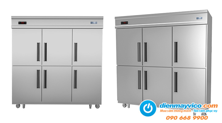 Tủ đông đứng quạt gió 6 cánh inox DDQ-6I1750