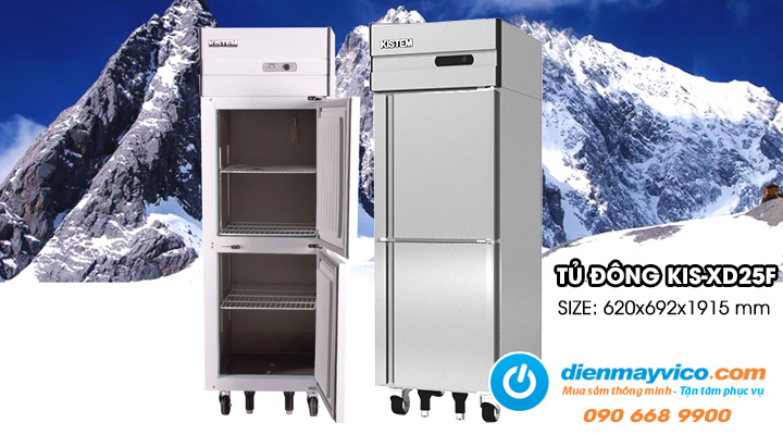 Tủ đông inox 2 cánh Kistem KIS-XD25F