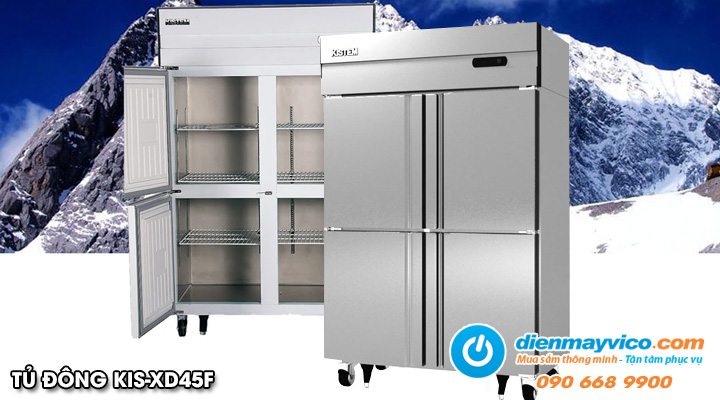 Tủ đông inox 4 cánh Kistem KIS-XD45F