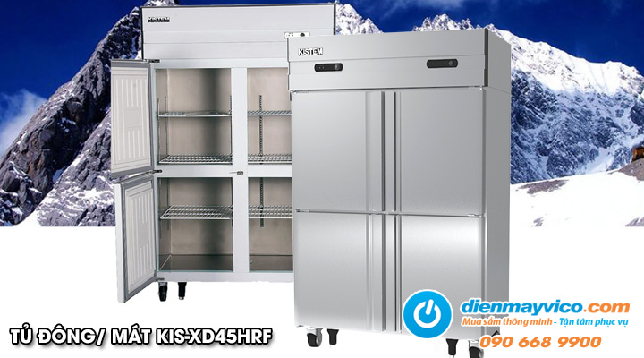 Tủ đông mát inox 4 cánh Kistem KIS-XD45HRF