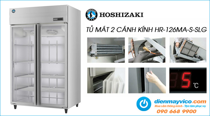 Tủ mát 2 cánh kính Hoshizaki HR-126MA-S-SLG